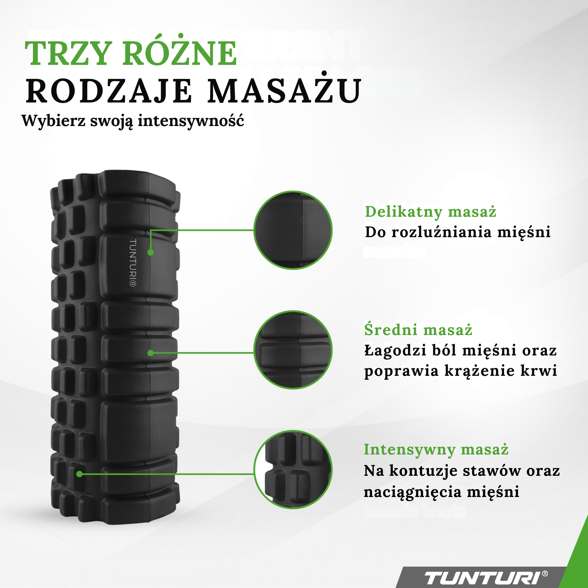 tunturi 07392 Zdjęcie produktu - THRE DIFFERENT TYPES OF MASSAGES