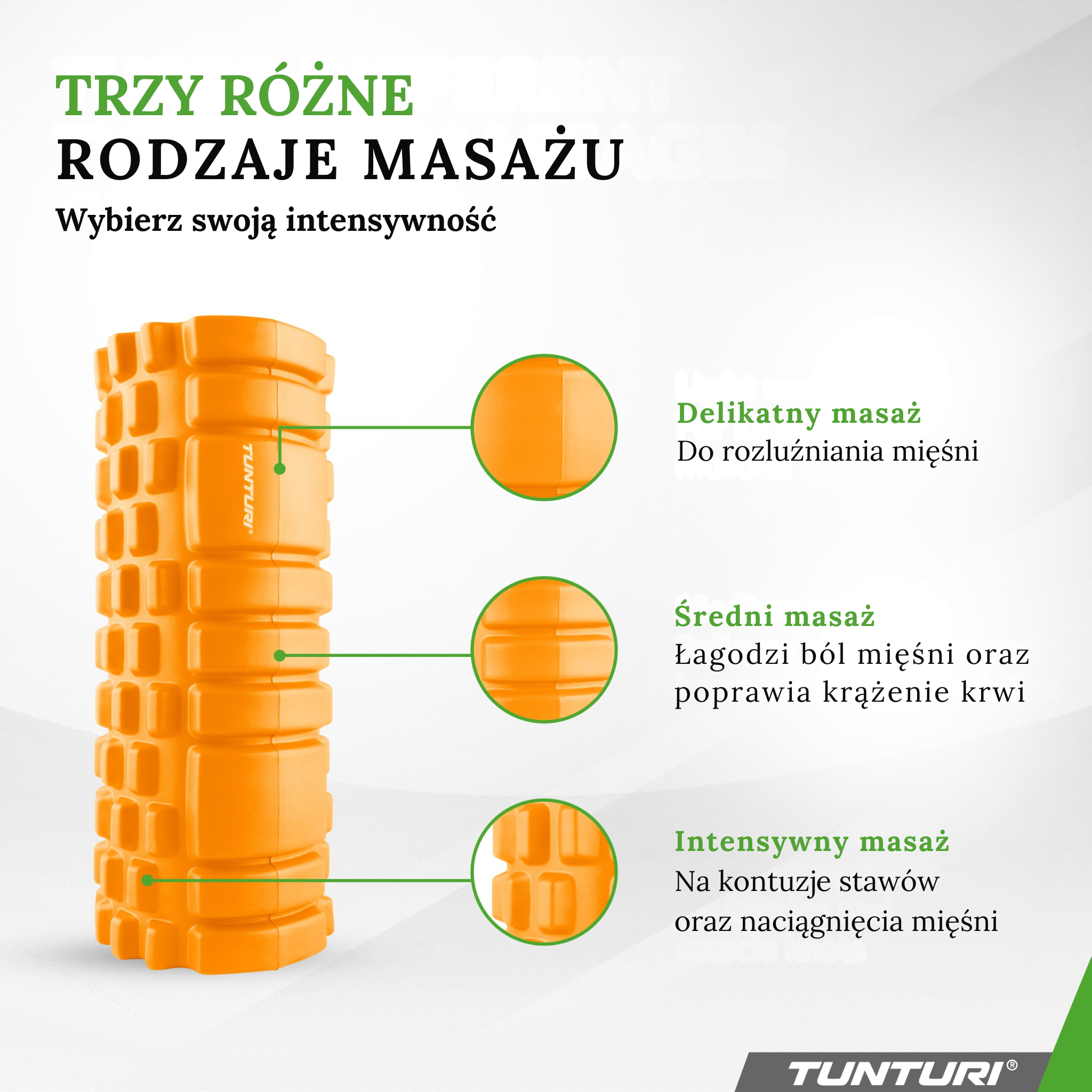 tunturi 07392 Zdjęcie produktu - THRE DIFFERENT TYPES OF MASSAGES