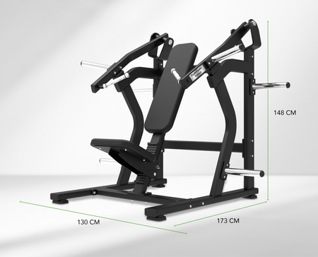STACJA DO WYCISKANIA KLATKI PIERSIOWEJ NA SKOSIE TUNTURI PLATINUM INCLINE CHEST PRESS - PLATE LOADED - V-SERIES