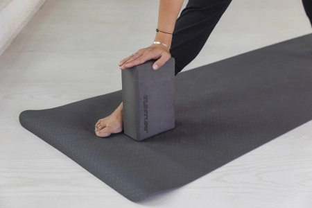 Kostka klocek blok do jogi Tunturi YOGABLOCK ANTRACYTOWY