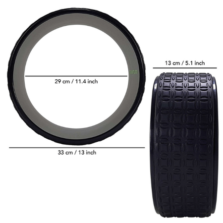 KOŁO DO JOGI TUNTURI YOGA WHEEL, EVA, CZARNE