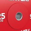 OBCIĄŻENIE TALERZ TUNTURI PLATINUM BUMPER PLATE CZERWONY, 25 KG