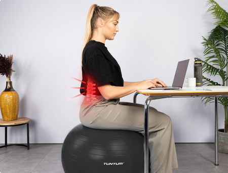 PIŁKA GIMNASTYCZNA TUNTURI 55CM BLACK