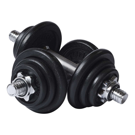 ZESTAW TUNTURI: ŁAWKA + SZTANGA + HANTLE 3W1 20KG