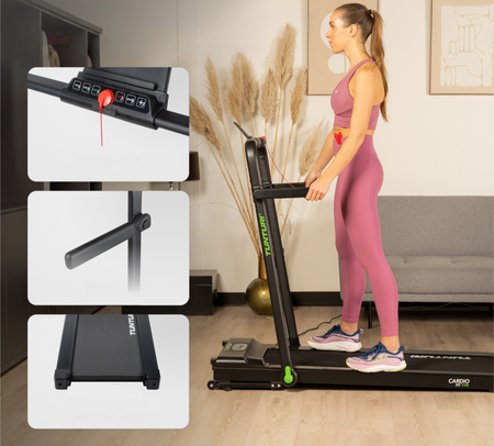 BIEŻNIA ELEKTRYCZNA WALKINGPAD SKŁADANA TUNTURI CARDIO FIT T10 BLUETOOTH