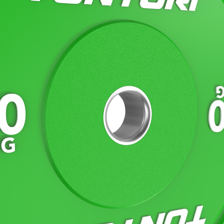 OBCIĄŻENIE TALERZ TUNTURI PLATINUM BUMPER PLATE ZIELONY, 10 KG